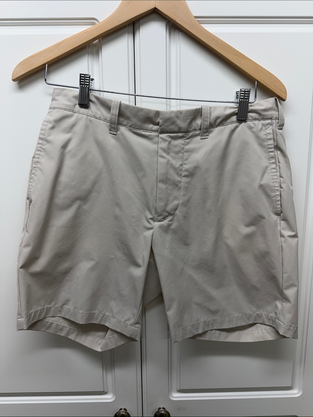 J. Crew Men's Flat-Front Shorts in Light Taupe